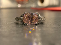 Pink Oval-shaped Ring - size 8.5