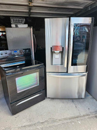 fridge Lg 36"and stove whirlpool 30".