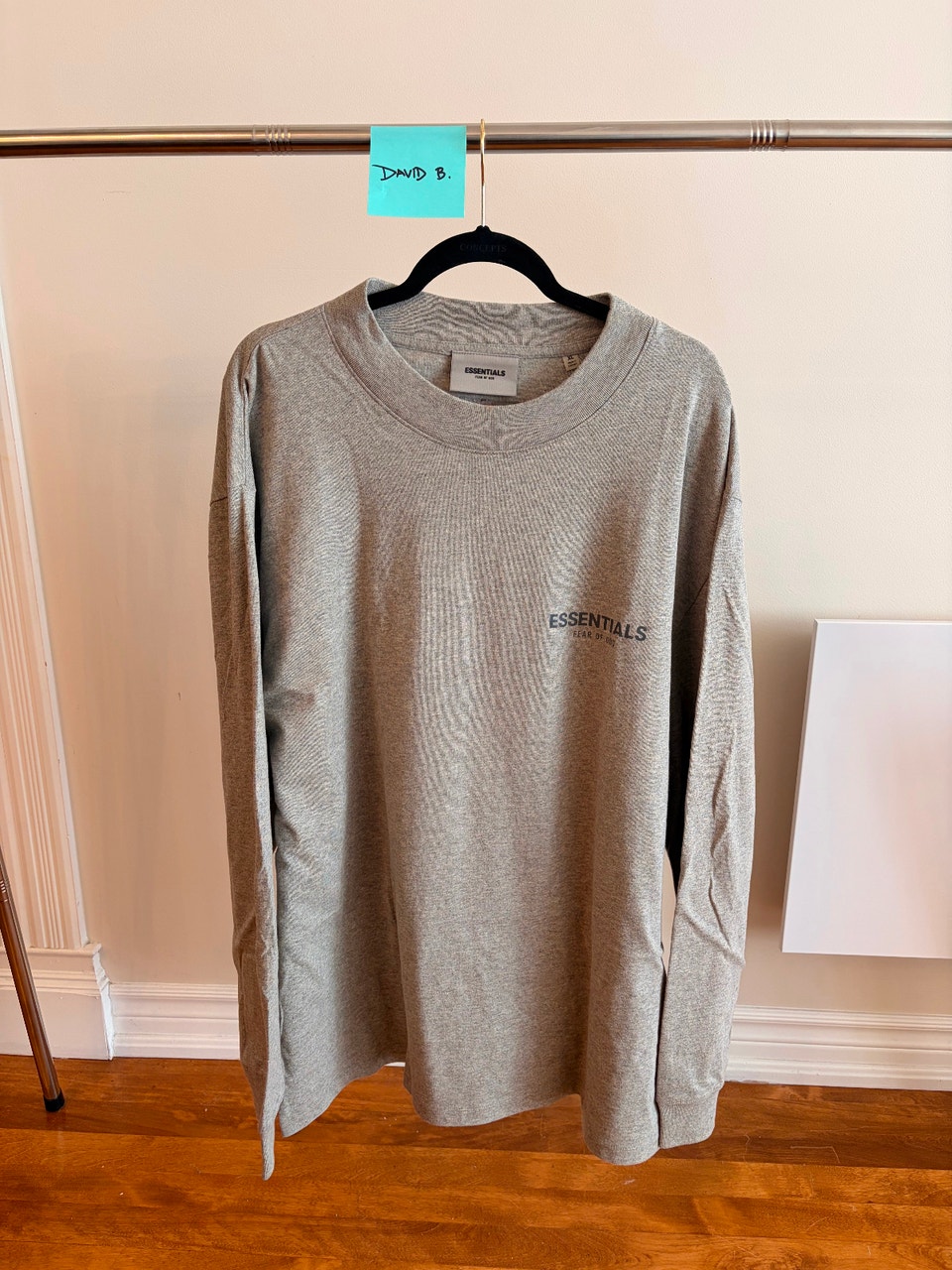 Fear of God, Essentials Fear of God FW21 Heather Grey Long Sleeve shirt Sz XL