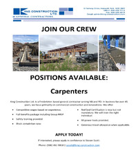 Carpenters wanted