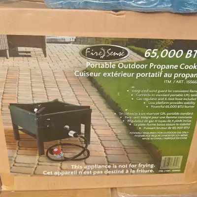65,000 BTU Portable Outdoor Propane Cooker/Stove , View more