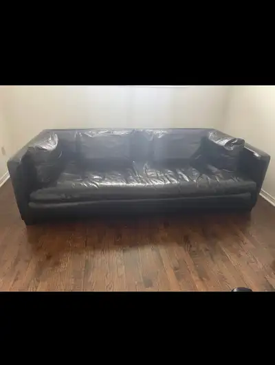 Montauk leather sofa, View more