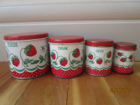 Vintage Wolverine Strawberry Toy Canisters