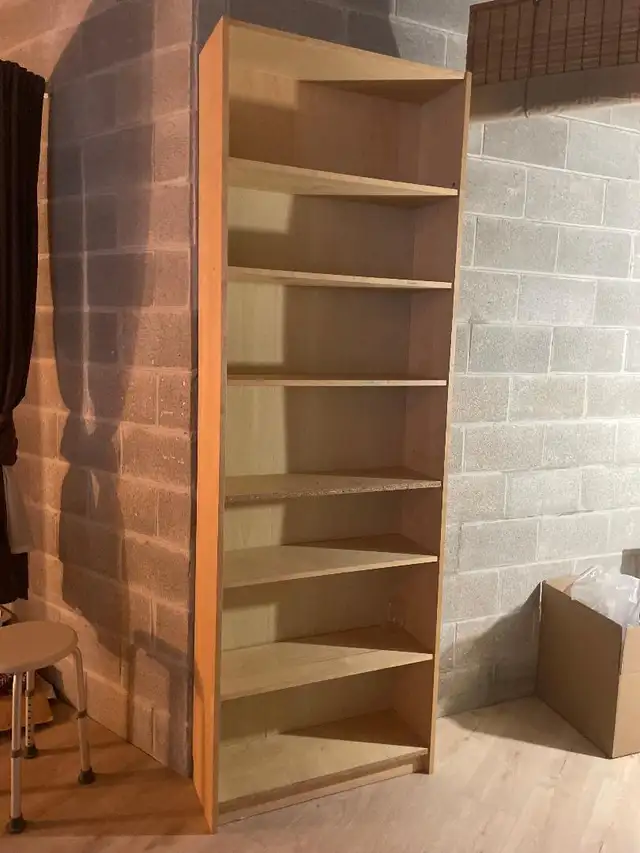 Tall wooden bookcase/shelving unit in Bookcases & Shelving Units in City of Toronto - Image 2