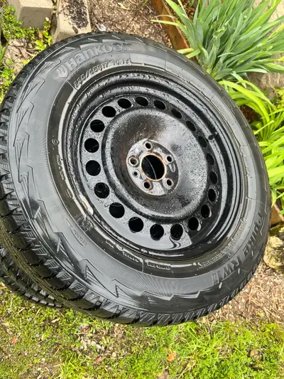 Hankook ipike winter Tires on rims. Bolt pattern 5x114 fits many cars Good 90% thread . Best offer