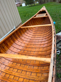 16 foot Cedar strip Canoe