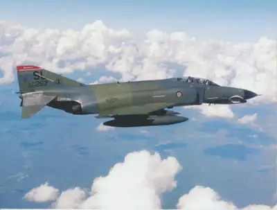 1980s USAF F-4 Phantom McDonnell Douglas. Original Specifications & Information Poster Sheet (two si...