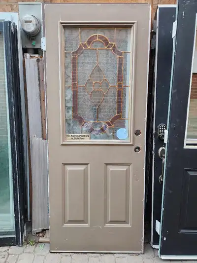 - Entry Exterior Steel Door ($70 - FIRM) - Door Size: 32" x 79 1/4" - LH Swing - Included: Door Hing...