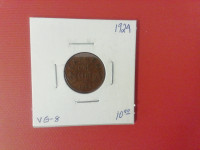 &gt;&gt;1924    Canadian 1 cent       VG-8 Small Penny&lt;&lt;