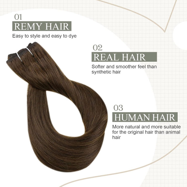 NEW: 16 Inch Real Human Weft Hair Extensions, 100g in Health & Special Needs in Markham / York Region - Image 2