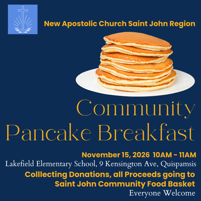 Community Pancake Breakfast with the New Apostolic Church