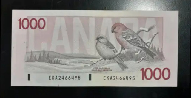 Rare Canada 1000.00$ bill dans Art et objets de collection  à Ville de Montréal - Image 2