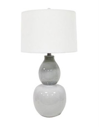New  Ceramic Table Grey White Lamp