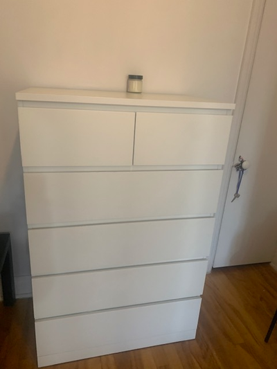 white dresser 130$ commode ikea, View more