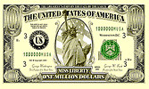 One Million Dollar U.S. flag
