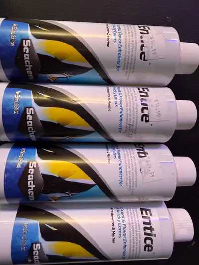 4 bottles of Seachem Entice 250ml, View more