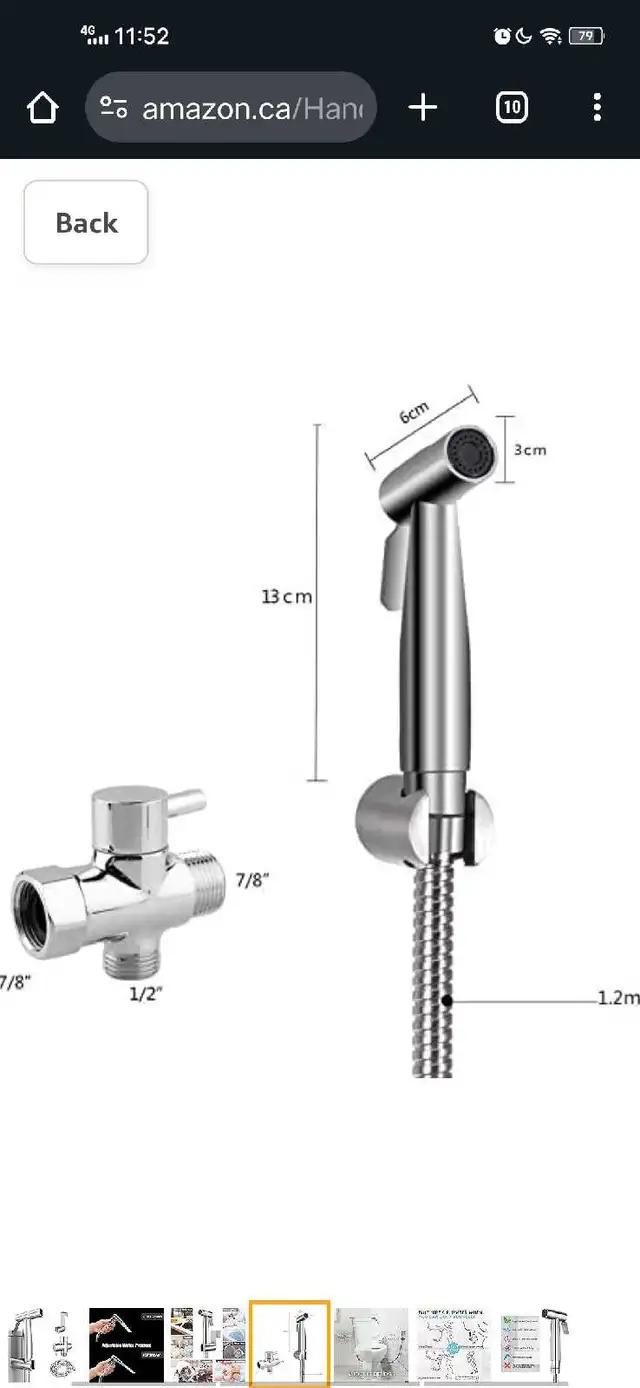 Handheld Bidet Sprayer for Toilet-Adjutable Water Pressur62863285073411121
