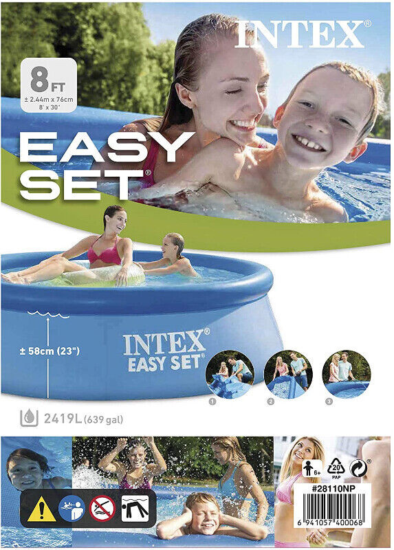 Intex Swimming Pool Easy Set 8ft x 30 dans Spas et piscines  à Ville de Montréal - Image 3
