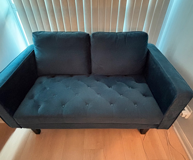 Teal Blue Loveseat in Couches & Futons in City of Toronto