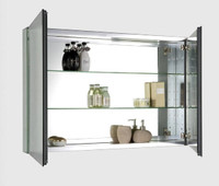 Modern Sleek Aluminum 36" Medicine Cabinet