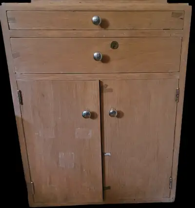 Wooden nightstand w/ lockable drawer PLEASE read the ad carefully My name - My name is Matt Peter. Y...