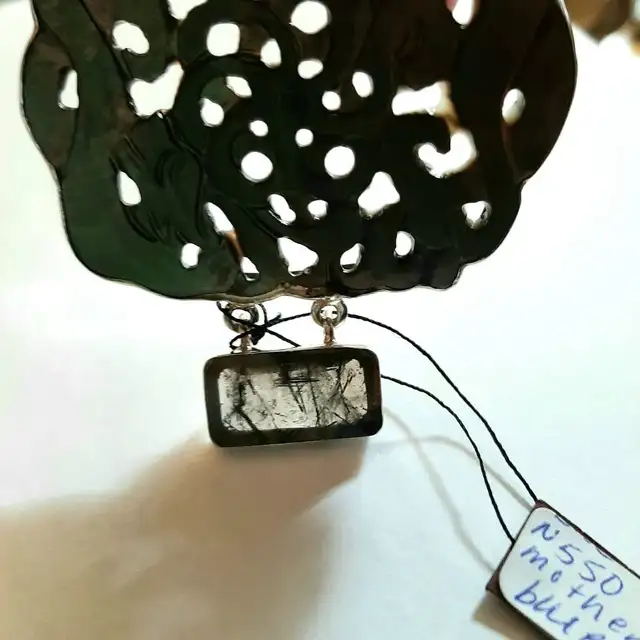 Sterling Silver/Mother of Pearl/Light Blue Iolite Necklace,New in Jewellery & Watches in Calgary - Image 5
