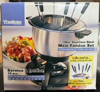 Service à fondue / Meat fondue set 10 pcs