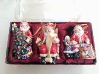 Christmas Royal Albert Vintage Ornaments Santa at Work Set of 3