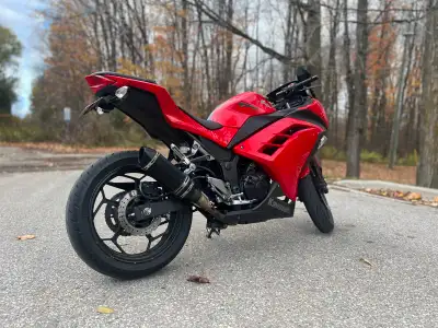 Ninja 300, an amazing starter bike with super cheap insurance. Selling since I upgraded. Absolutely...