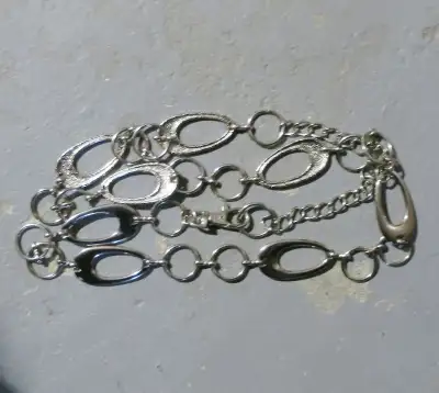 Women's Vintage 1980's/90s Chain Link Silver Tone Belt Plus Size, View more