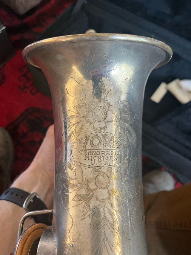 Vintage York Silver Plated Tenor Sax.  in Woodwind in Kitimat - Image 3