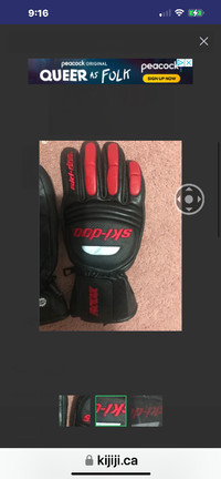 Leather Skidoo Racing Gloves