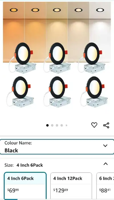 I HAVE 12 BOXES AVAILABLE FOR SELL. 6UNIT IN ONE BOX. Illuminate your space with this set of six 4-i...