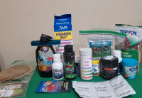 Assorted aquarium supplies 