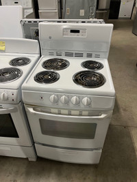 GE 24” department size White coil, top electric stove