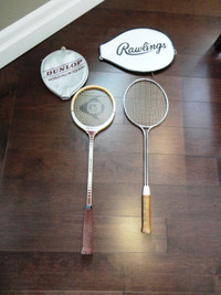 One Vintage Badminton Metal Handle Racket for sale