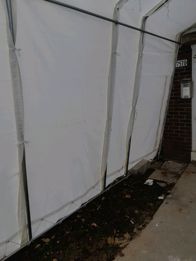 Abris d'auto complet encrage chevalier corde vise ect structure 16ga toile 8oz 11x12 11x16 et tout g...