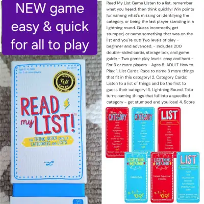 Read My Lists game - NEW easy play anywhere game, View more