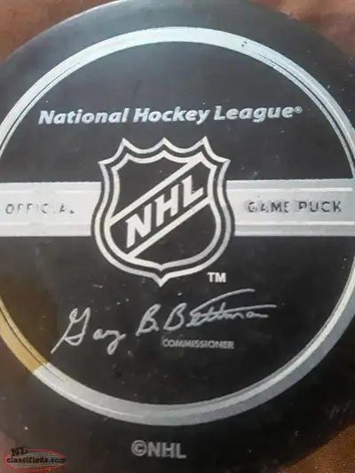 AT BONAVISTA: nhl official game puck. OE FBKN, View more