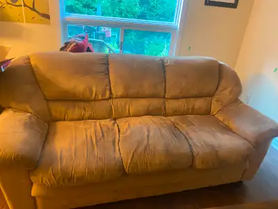 Microsuede couch, View more