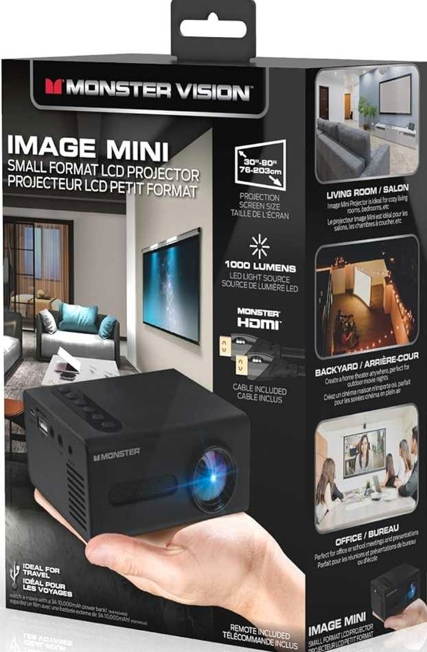 Monster Image Mini Small Format LCD Projector - New in box  in General Electronics in Mississauga / Peel Region - Image 3