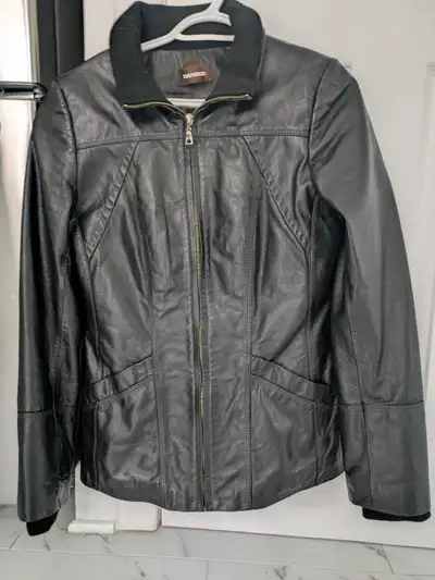 Danier leather jacket with quilted lining, View more