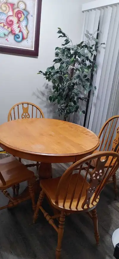 hardwood dining table with 4 chairs , View more