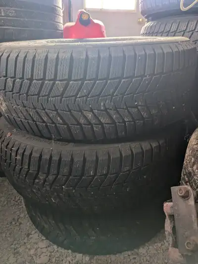 3 used winter tires 80%