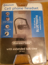 HEADSET-BLUETOOTH- CELL PHONE. BRAND NEW IN THE BOX