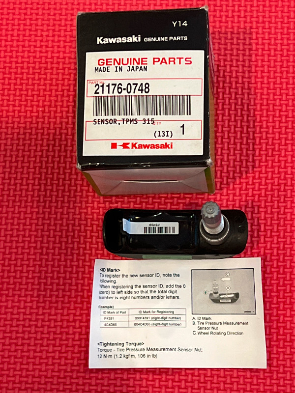 Kawasaki Concours 1400 TPMS 315 tire valve sensor oe 21176-0748 in Other in Barrie - Image 3