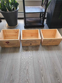 Wine crate boxes for storage or arts and crafts