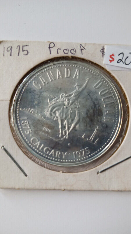 1975 Silver Canadian Dollar Calgary Alberta Canada Centennial in Arts & Collectibles in St. Catharines - Image 2
