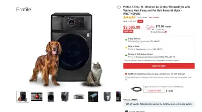 Pending pick up - All-In-One Washer/Dryer, View more