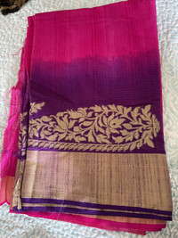 Magenta sari with blouse